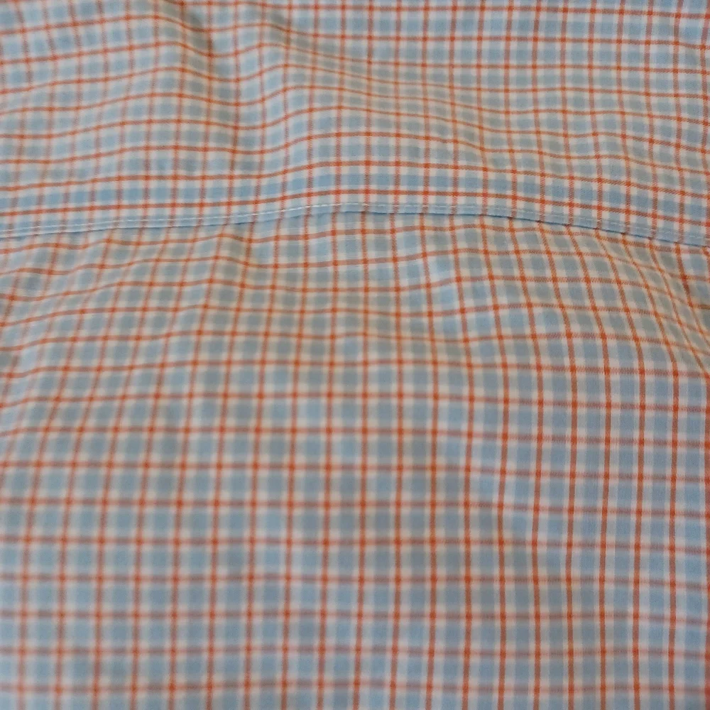 Banana Republic mens Camden Fit button up dress shirt size Medium Orange Blue